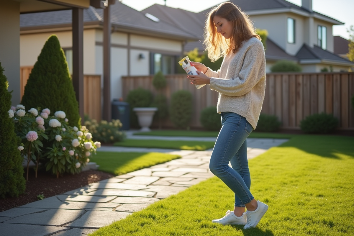 Femme lisant les instructions d