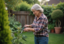 Bouture : comment couper une branche pour la réussir ? Femme taillant une branche dans un jardin verdoyant