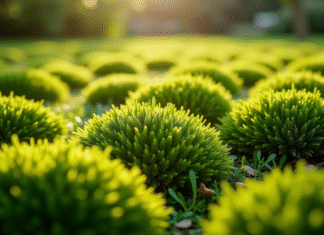 Mousse pelouse : pourquoi tant de mousse dans la pelouse ? Pelouse verte avec mousse éclatante en plein jour