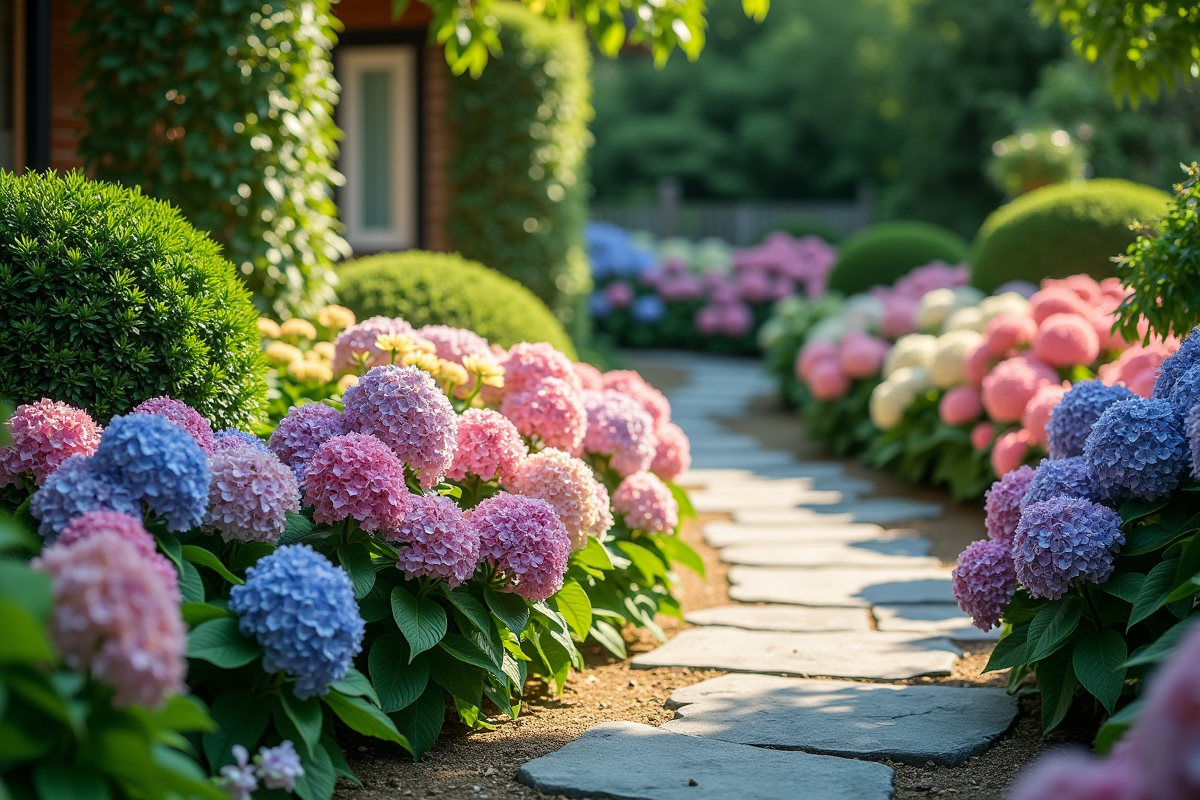 hortensias jardin