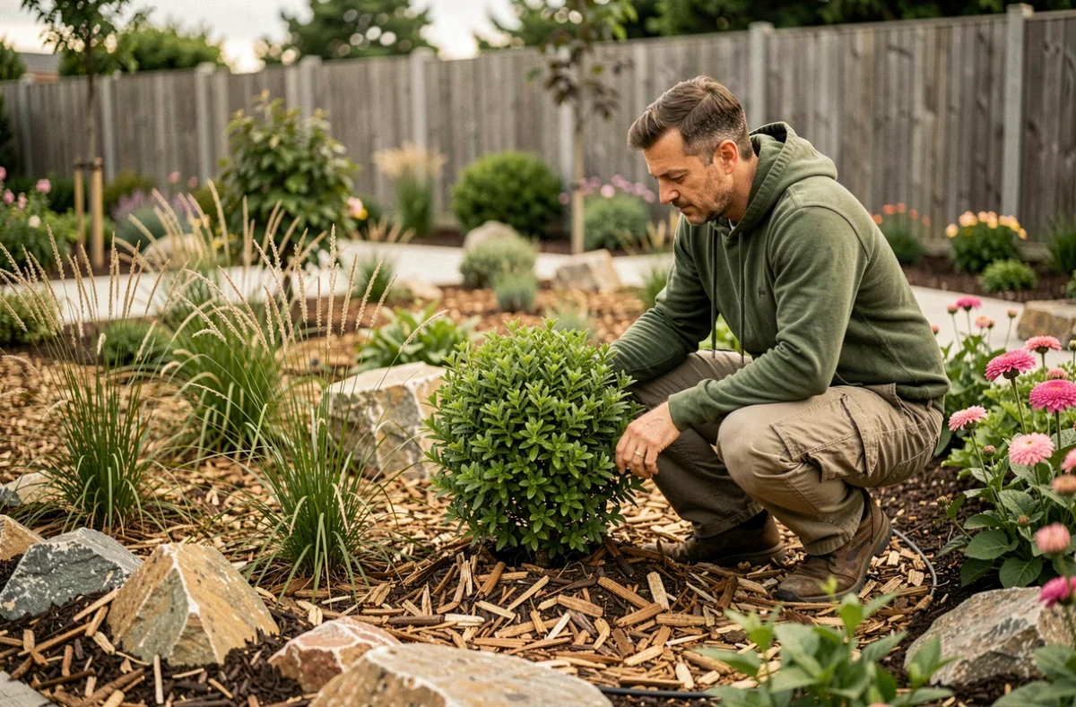 Aménagement paysager réalisé par Natural Paysages dans un jardin du Nord